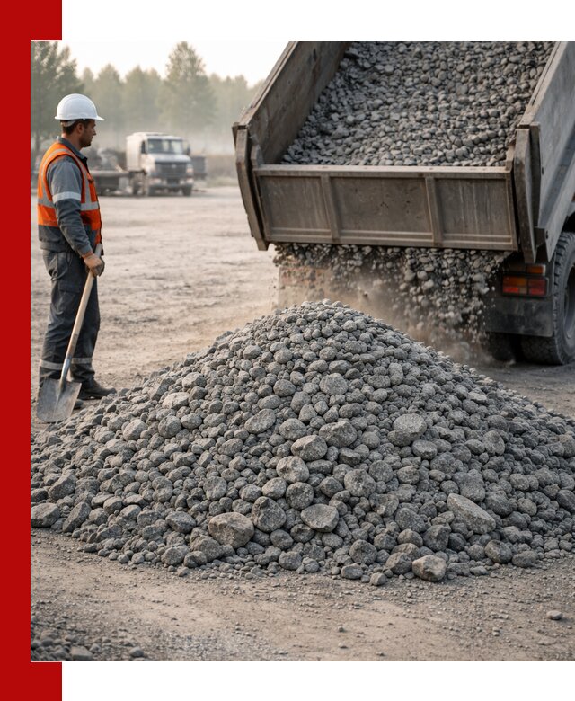 Гранитный щебень фракции 100–201 для строительства в Елабуге