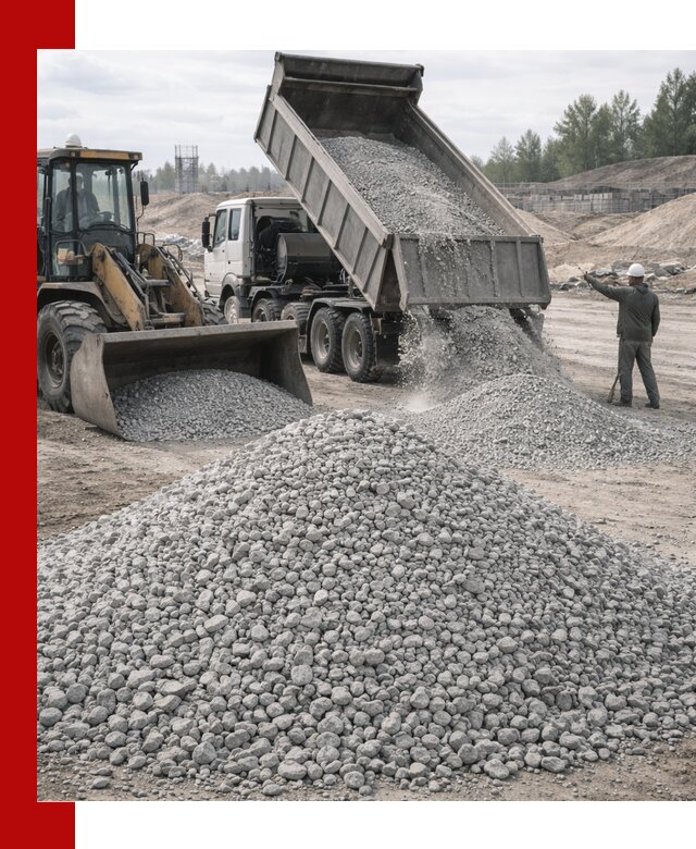 Доставка известнякового щебня фр. 5–20 в Елабуге