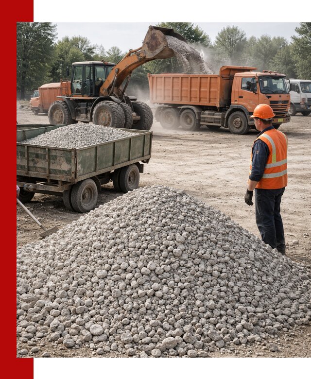 Доставка известнякового щебня фракция 20–40 в Елабуге