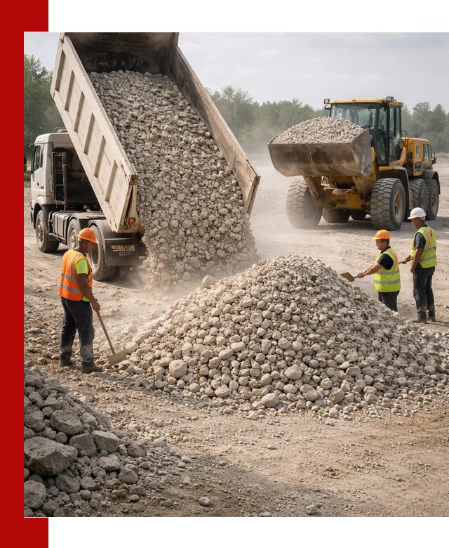Доставка известнякового щебня фр. 40-70 в Елабуге