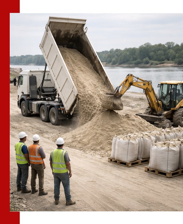 Доставка речного песка в Елабуге самосвалами и погрузкой