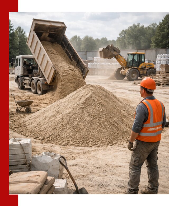 Доставка строительного песка с самосвалом в Елабуге