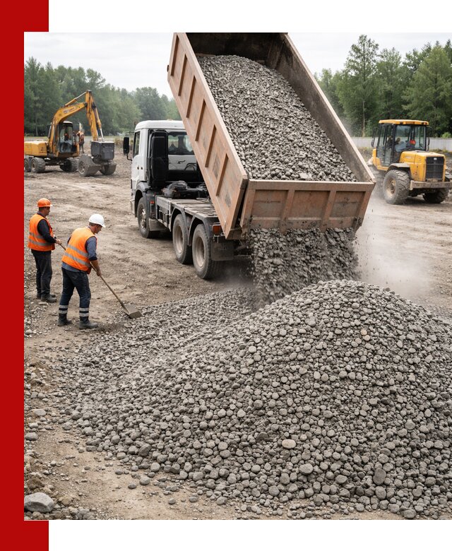 Доставка гравия фракции 40-70 в Елабуге оптом и в розницу