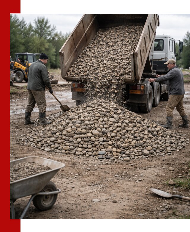 Доставка гальки речной оптом и в розницу в Елабуге