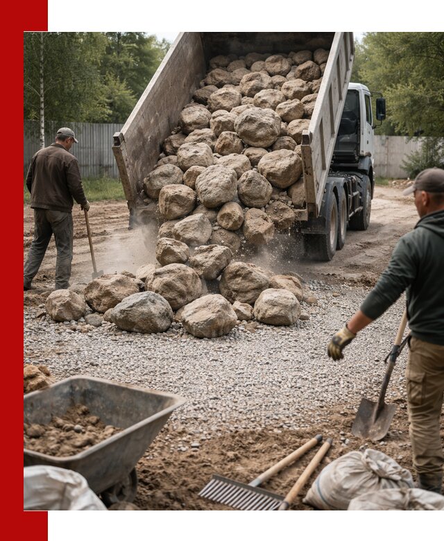 Доставка и укладка булыжника в Елабуге