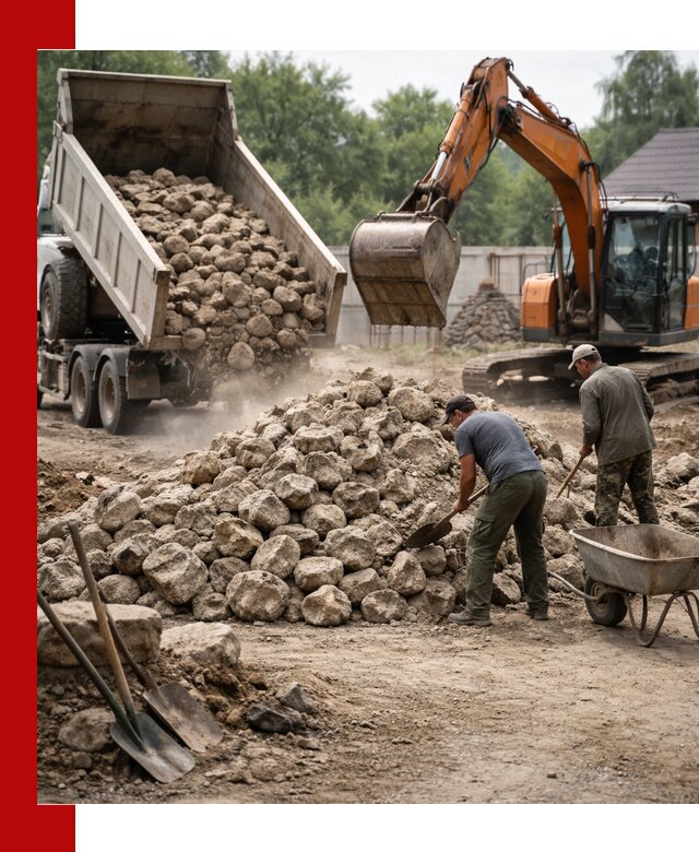 Доставка и разгрузка бутового камня в Елабуге