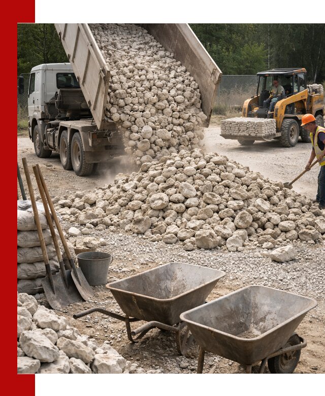 Доставка и продажа бутового известнякового камня в Елабуге