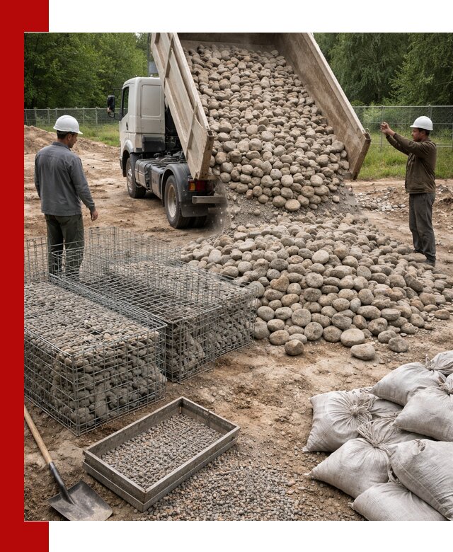 Камень для габионов фракция 70–151 в Елабуге