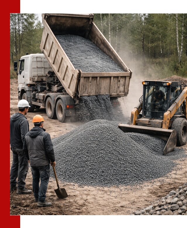 Гранитный отсев 0-5 с доставкой и разгрузкой в Елабуге