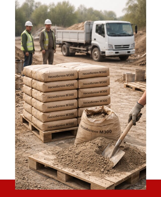 Пескобетон М300 в Елабуге с доставкой от 4710 р. за куб | ПРОНЕРУДЛбг