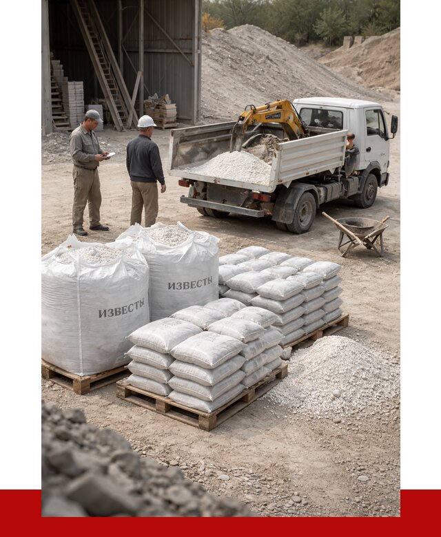 Известь строительная в Елабуге с доставкой от 4254 р. | ПРОНЕРУДЛбг