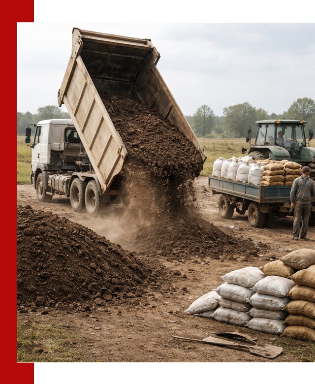 Доставка грунта и удобрений оптом в Елабуге для сельхоз и строительства