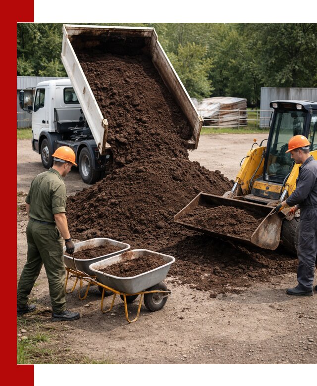 Доставка торфо-земляной смеси в Елабуге для огорода и ландшафта