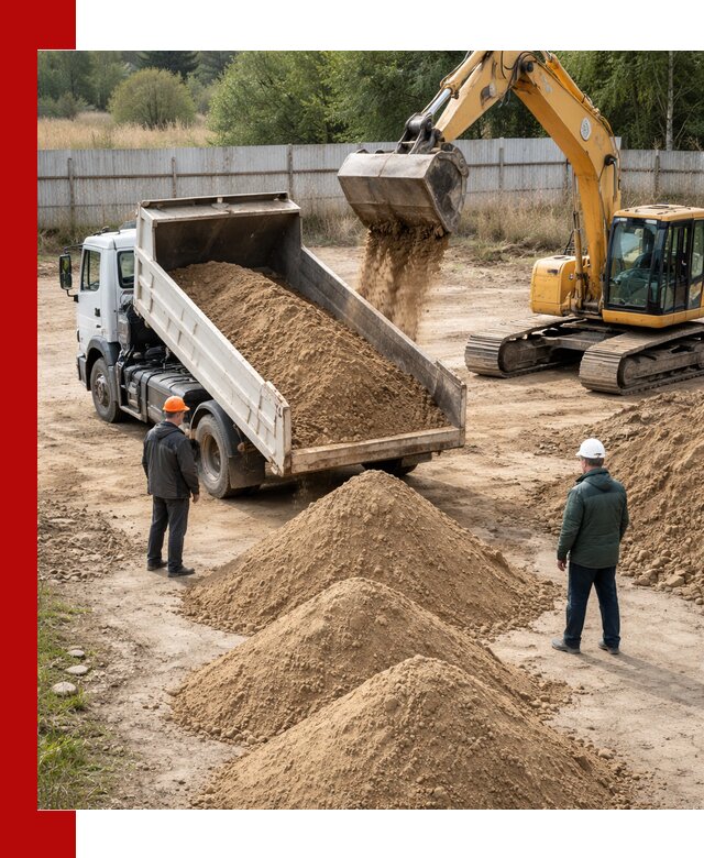 Доставка супеси вагонными и автопартиями в Елабуге