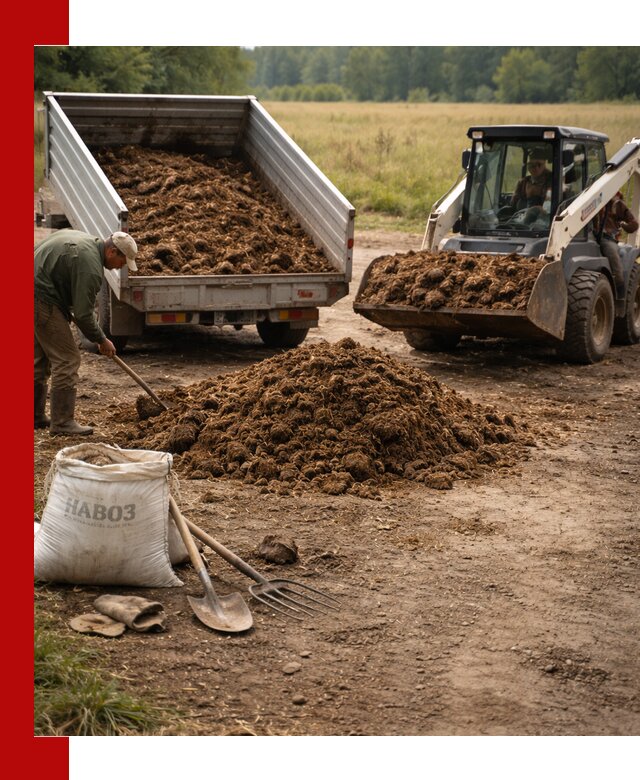 Доставка конского навоза в Елабуге с разгрузкой и доставкой на объект