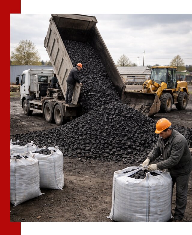 Доставка каменного угля в Елабуге оптом и в розницу